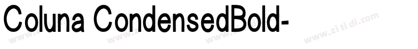 Coluna CondensedBold字体转换
